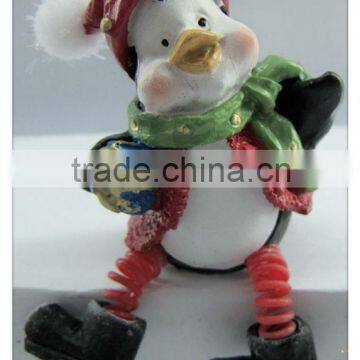 Painting resin figurine, penguin figurine for kids children