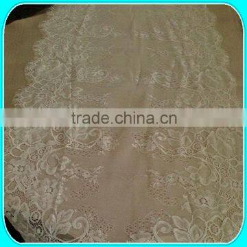 14"*108" White Lace Table Runner in Gold photo-2