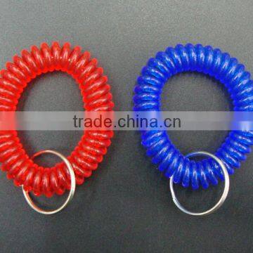 Plastic Sauna Elastic Wire Ring Number Plate Key Chain