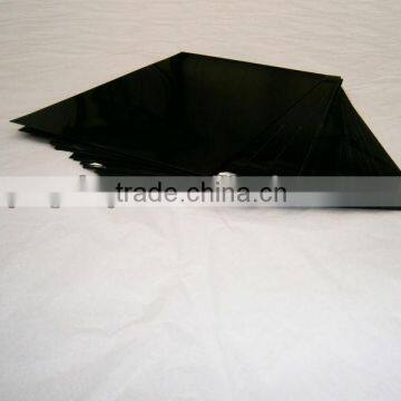 black glossy rigid PVC sheets, 1220x 1220 mm size, without PE protective film