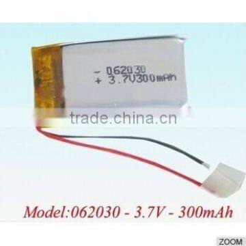 602030 300mah 3.7v quality rechargeable lipo battery