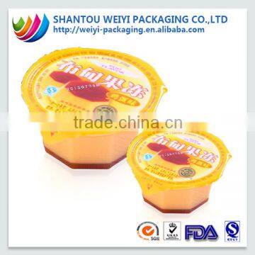 logo printed promotional eco-friendly plastic heat cup sealing film