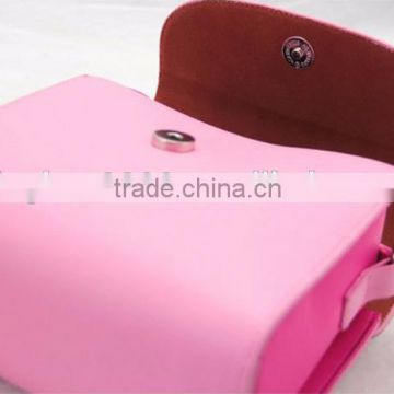 Alibaba competitive price fancy cute leather Camera Bag in Dongguan