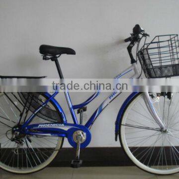 26"bike, 6speed bicycle, blue color