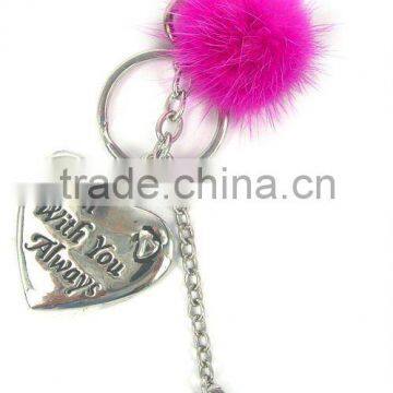 promotional metal gorgeous heart shaped keychains