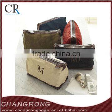 Mens Shaving Kit Bag Canvas Washing Bag
