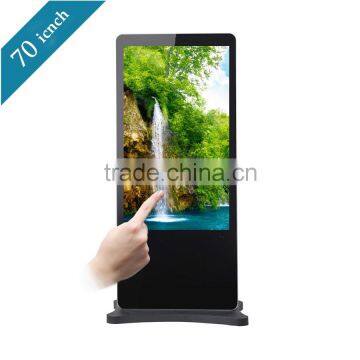 70 inch Kiosk Branded 4GB SD card with Built-in 1GB Floor standing with wifi Advertising Player