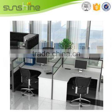 Portable Workstation Laptop Desk Table Middle Desktop Partition Workstation for Four People