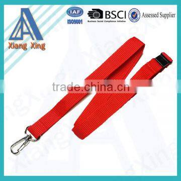 Cheap Red Color Oval Hook Safey 20mm Polyester Plain Lanyard