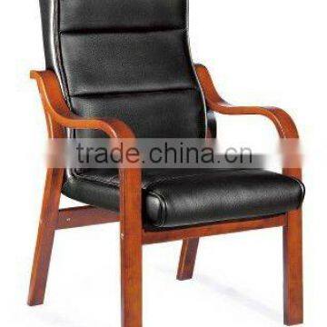 Middle east new design wood and black PU leather executive/ waiting chair for sale(FOHF-63#)