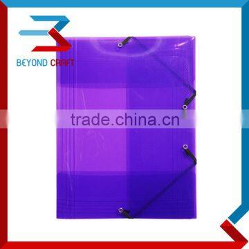 Cheap a4 size PP plastic folder with elastic