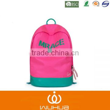 Simple design Pink 600D backpack