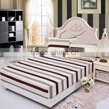 Microfiber Home Bedding Stripes Elastic Fitted Sheets photo-5