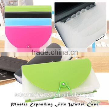 Eco-friendly PP Plastic Expanding File Wallet Case Expandable Document Bag