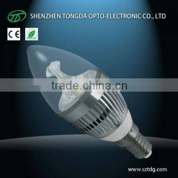 3w e12 e14 e27 b15 b22 Epistar led candle bulb Daywhite (CE& Rohs)