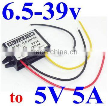 dc dc 36v 24v to 5v step down converter reducer 6.5-39v 12v 15v 18v to 5v 5a voltage regulator waterproof 25W