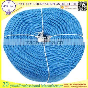 3 strands blue polypropylene PP Rope in split film