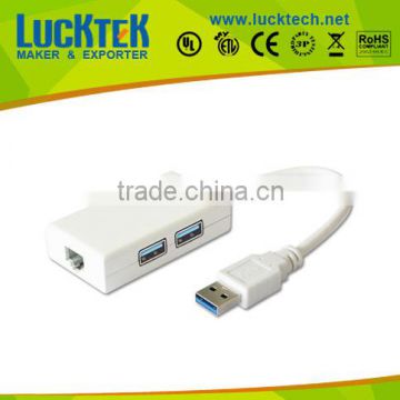 USB3.0 to Gigabit Lan + 2 Hubs Adapter, HIGH QUALITY