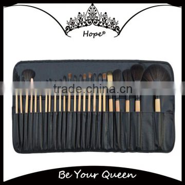 24pcs Wooden Color Lowest Price Private Label Makeup Brushes