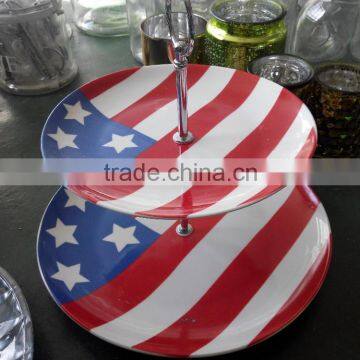 New design glass plate set with pattern