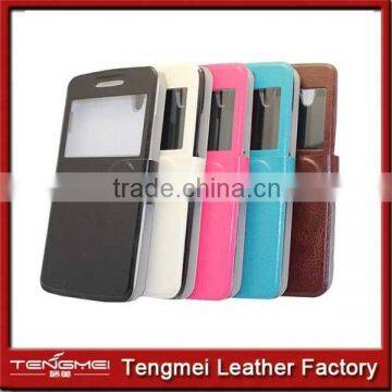 Stand wallet pu Leather Case cover / Card + film for Lenovo s850