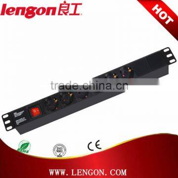 6ways outlet German Type PDU with switch