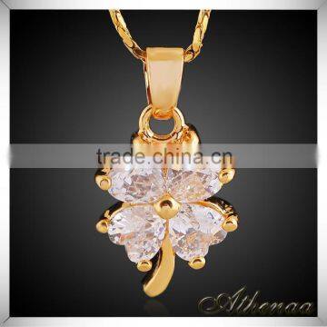 High Qualitu Big Stone Pendant Design Four-leaf Clover Pendant Diamonds Pendant Jewelry