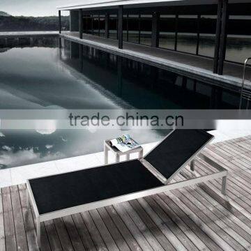 2015 Swiss new brushed aluminum patio furniture Beach Chaise Lounge Garden Furniture