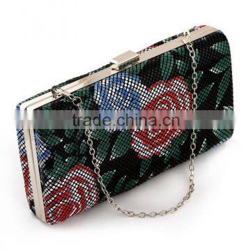 2015 new women metal chain shoulder bag clutch evening bags