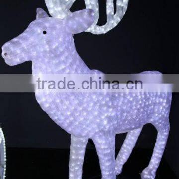 LED crystal sculpture reindeer