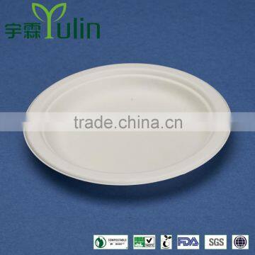 PL-06 Eco-friendly high quality and sugarcane 6 inches paper tableware