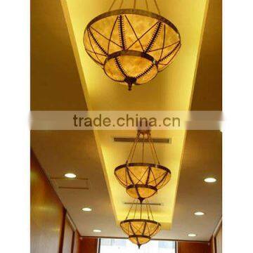 translucent onyx stone shopping mall Lamp design