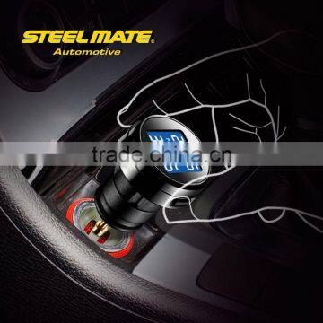 2015 Steelmate TP-74B lcd monitor tpms dual pressure gauge for cars,wireless tire gauge, tyre air tester