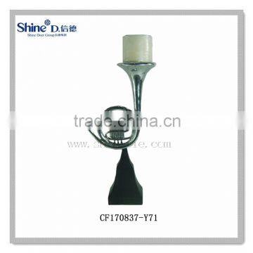 brass-wind instrument shape pillar candle holders