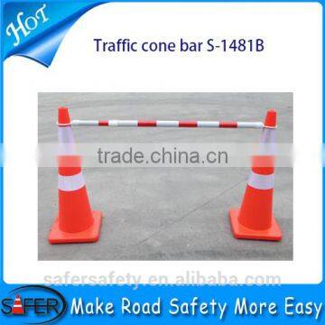 Plastic retractable traffic cone connecting bar