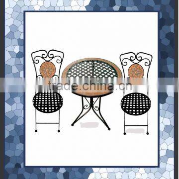 3pc mosaic outdoor furniture set