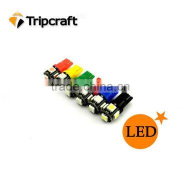 Top seller super brightness License/side/Interior Light 194 168 w5w LED T10 5050 5 SMD