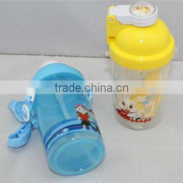 Plastic drinking water bottle with hot Cartoon characters for children bpa free