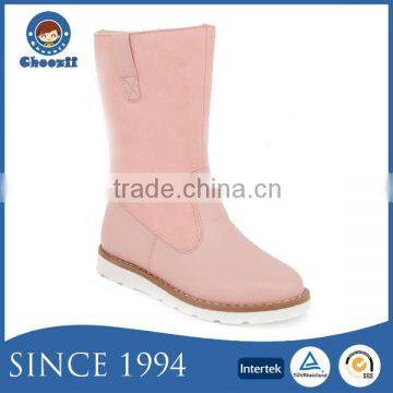 Wholesale 1605-M-2C Girls Pink Color Flat Heel Long Winter Boot