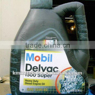 black inflatable mobil oil bottle