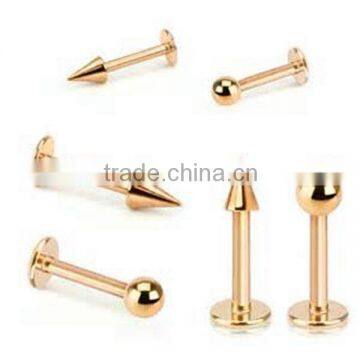 2015 wholesale price fashionable Gold PLate Labret Lip Monroe Tragus Body Piercing Jewelry