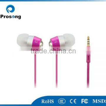 High quality diamond earphone new crystal earphone flat cable design earphone