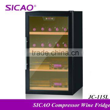 Competitive price tea color glass door Compressor Direct Cooling Wine Coolers