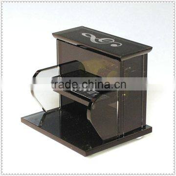 Black Piano Crystal Music Box for Table Decoration