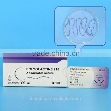 Synthetic absorbable suture of Polyglactine 910