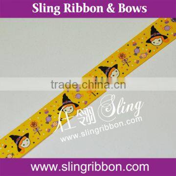 2015 New Design Custom Halloween Grosgrain Ribbon For Decoration