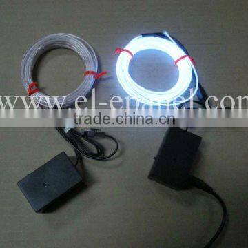 white 200cd/m2 el wire /el flashing wire with 12v driver when ON/OFF