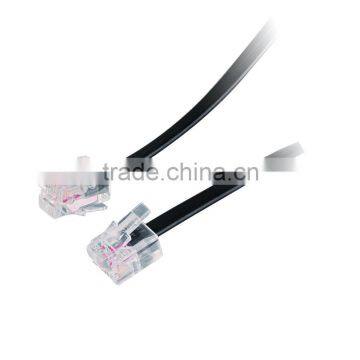 High Quality flat 2C RJ11 to RJ11 Telephone Cable for Indoor Telephone Cords/Wires/Accessories/Equipments