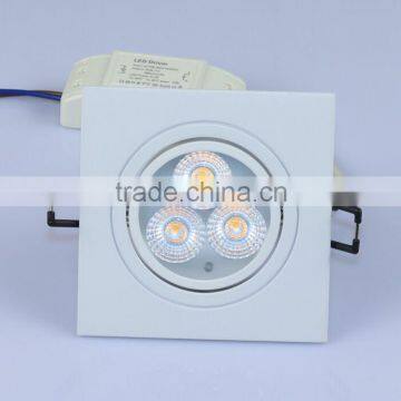 2016 new product square 92mm 3w led downlight