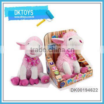 Hot Sale New Item B/O Russian Singing Goats With Action And Record Window Box Plush Kids Toys